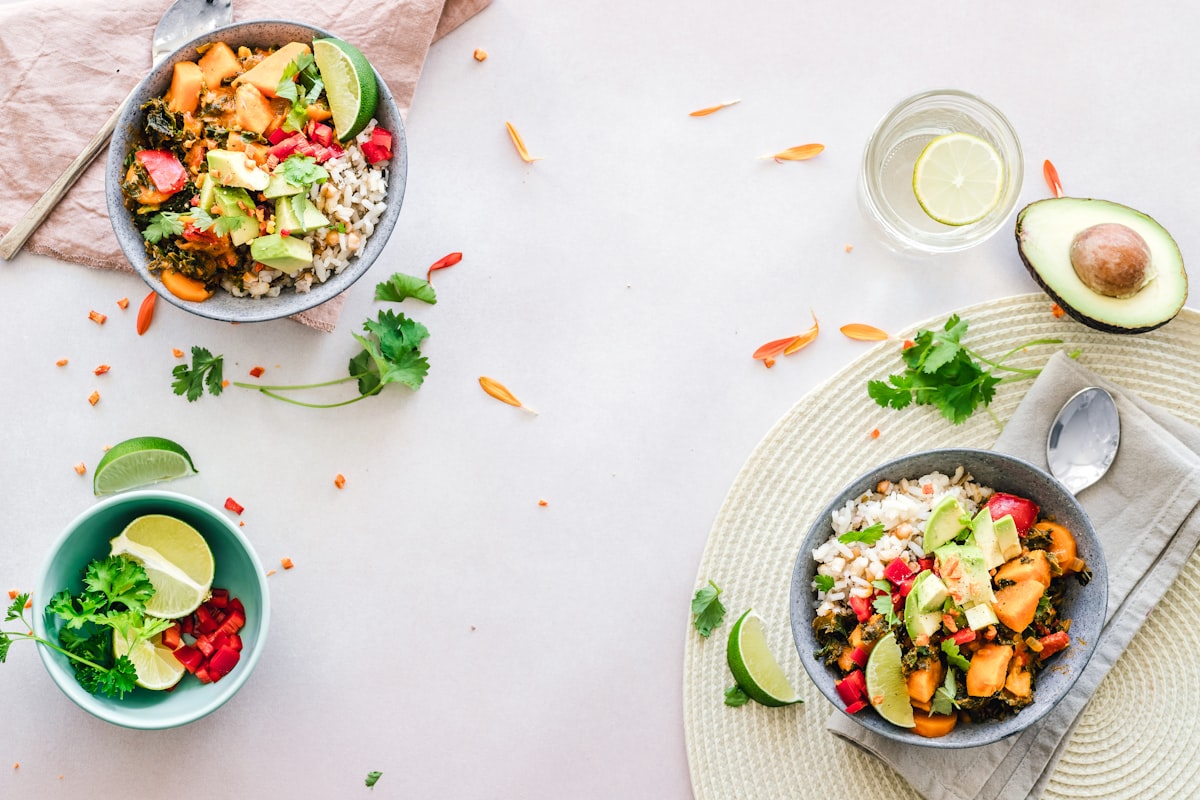Nutritionist preparing healthy meal guide